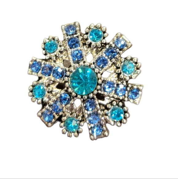 Jewelry - Blue crystal snap for Snap jewelry 2color